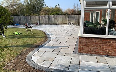 Indian sandstone patio project in Canterbury 3