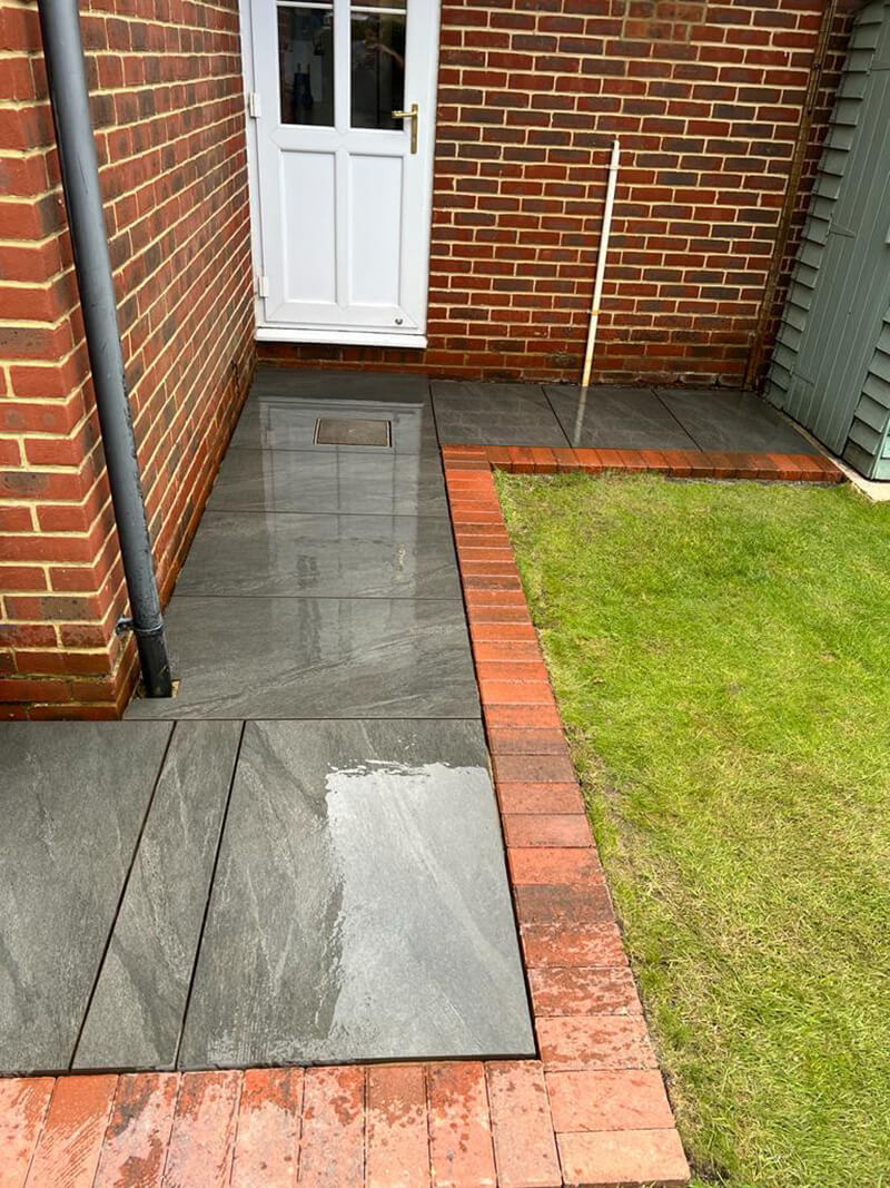 Replacing Old Paving With Porcelain Slabs - Herne Bay, Kent