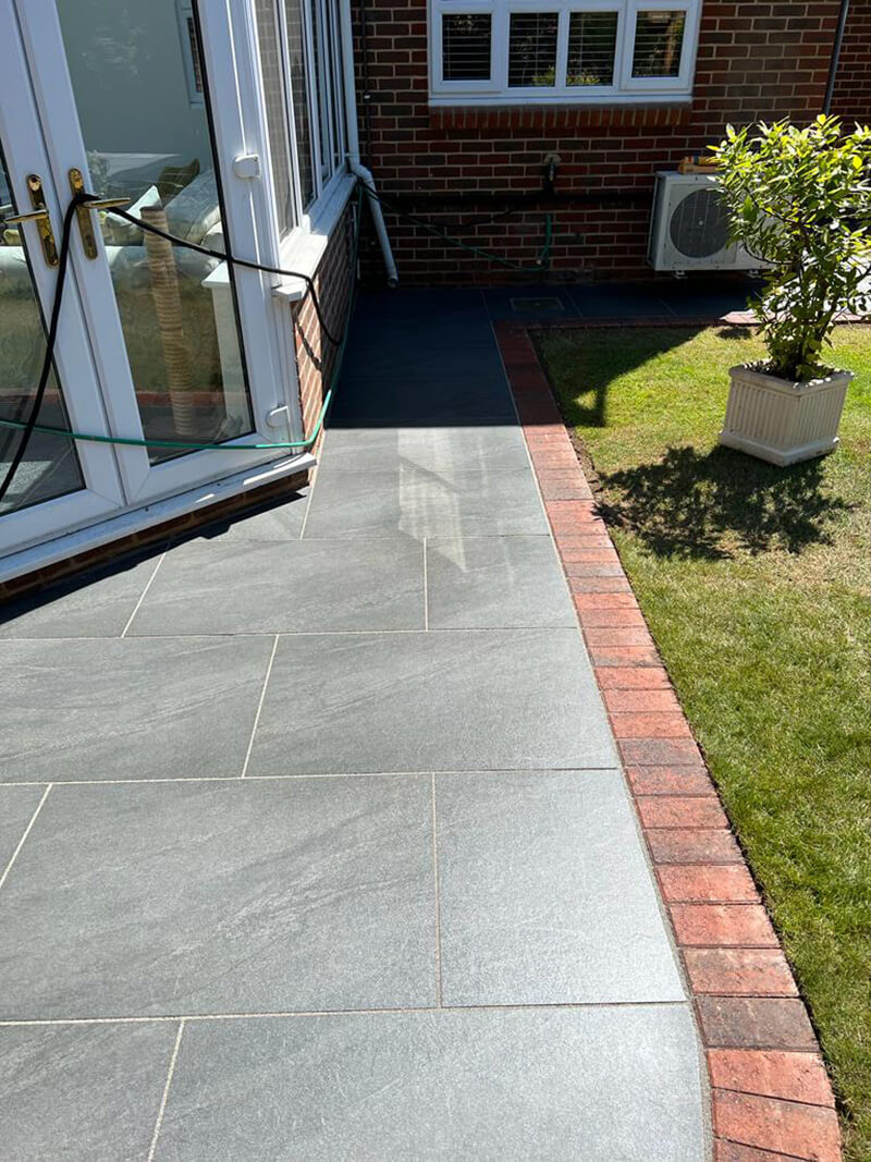 Replacing Old Paving With Porcelain Slabs - Herne Bay, Kent
