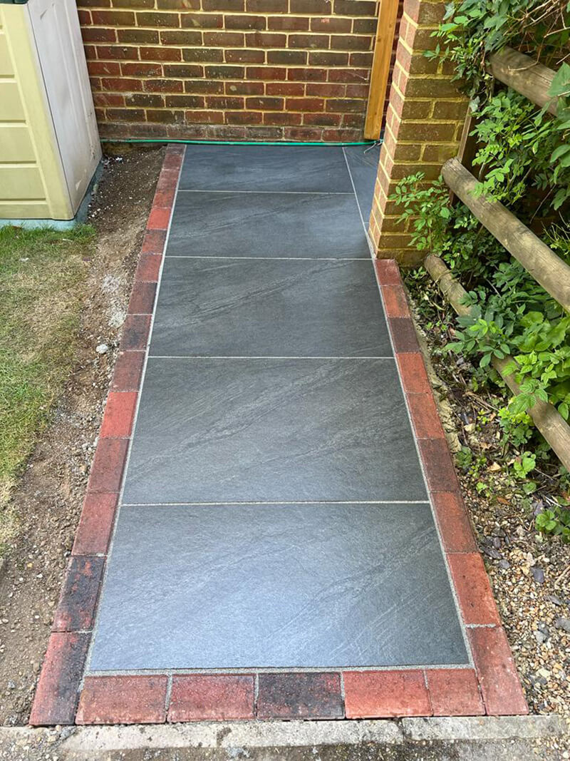 Replacing Old Paving With Porcelain Slabs - Herne Bay, Kent