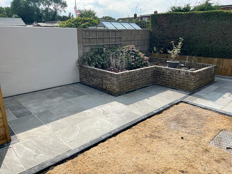 Indian Sandstone and Fencing - Romney Marsh, Kent