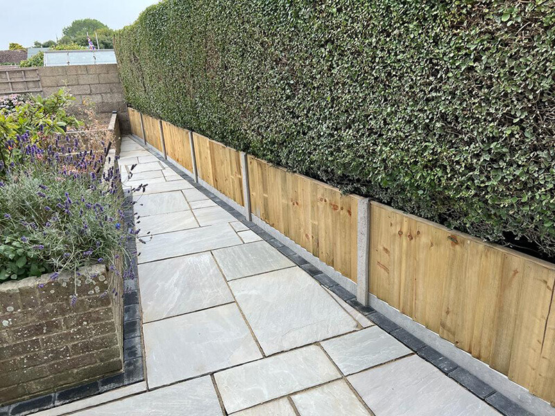 Indian Sandstone and Fencing - Romney Marsh, Kent