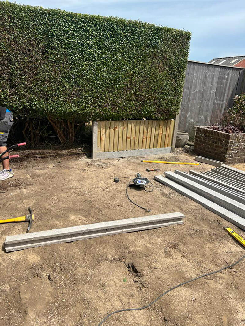 Indian Sandstone and Fencing - Romney Marsh, Kent