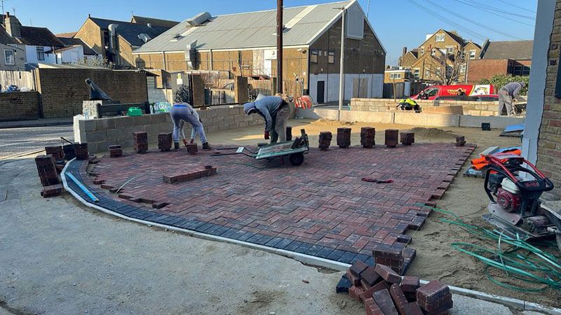 Paving For Two Next-door Properties - Gillingham, Kent