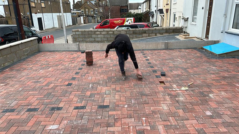 Paving For Two Next-door Properties - Gillingham, Kent