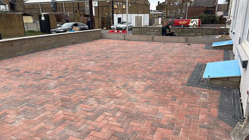Paving For Two Next-door Properties - Gillingham, Kent