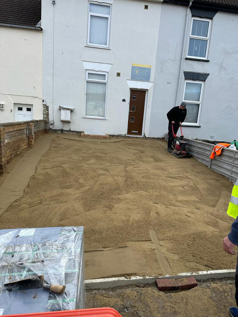 Paving For Two Next-door Properties - Gillingham, Kent