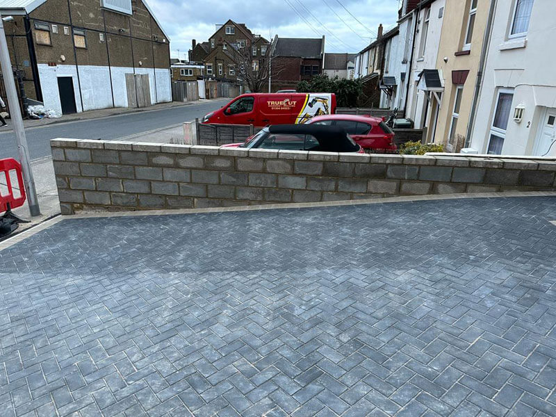 Paving For Two Next-door Properties - Gillingham, Kent