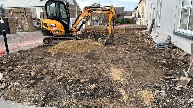 Paving For Two Next-door Properties - Gillingham, Kent