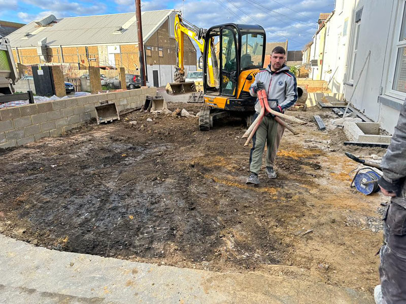 Paving For Two Next-door Properties - Gillingham, Kent