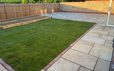 Indian sandstone patio project in Canterbury 2